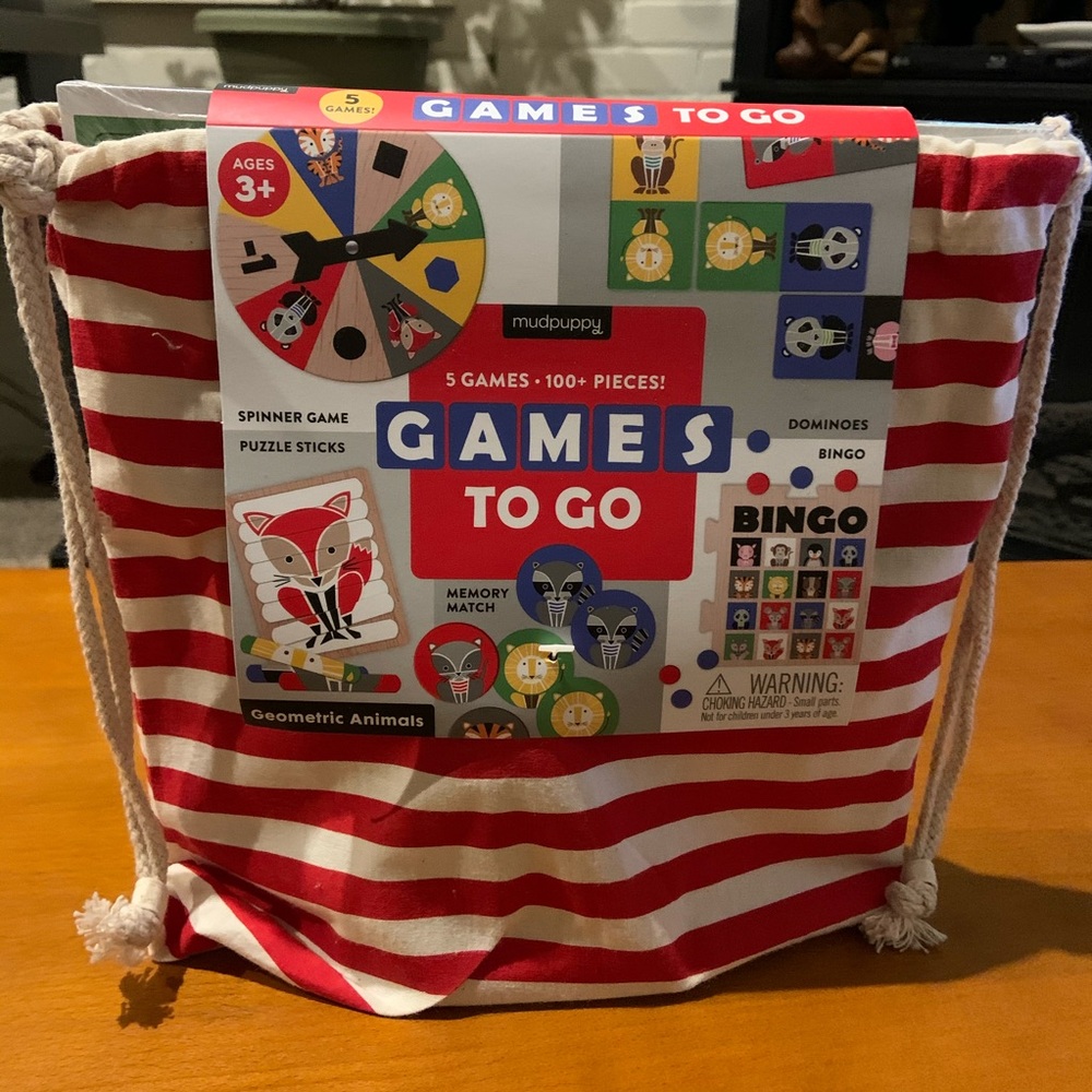 NiB Mudpuppy Games to Go 5 games 100 pieces